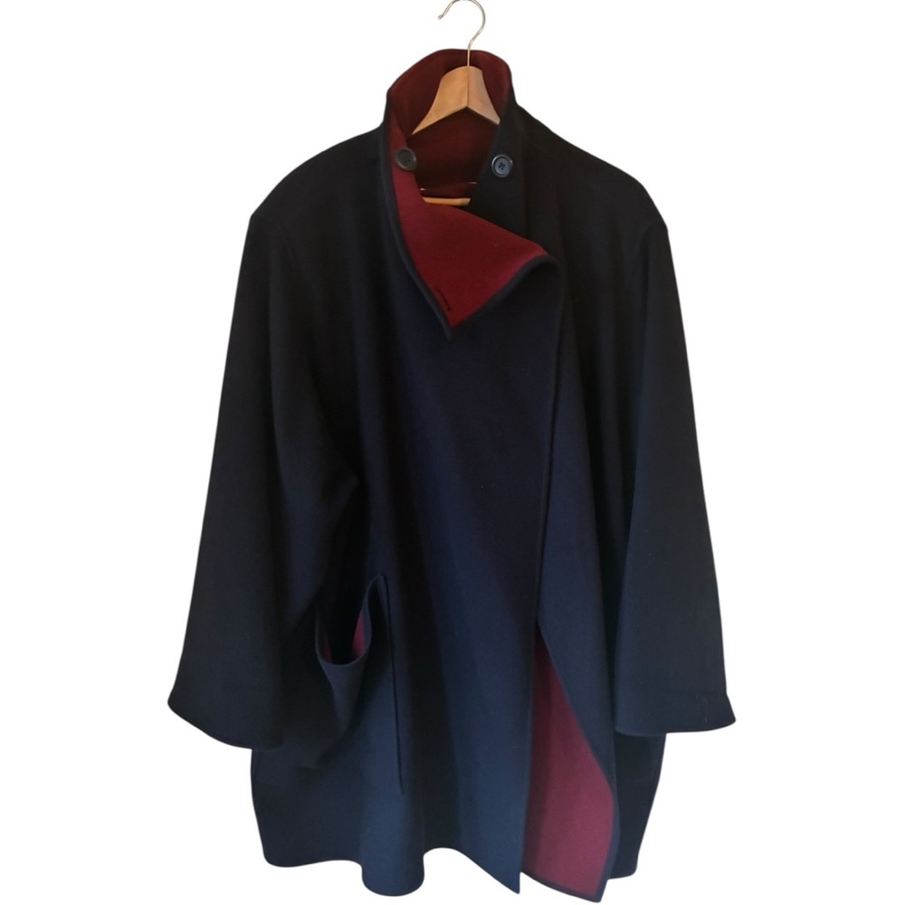 Vintage Jimmy Hourihan of Dublin Double-Face Wool Cape Coat Size Medium - Picture 8 of 11